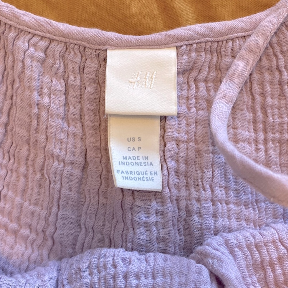 H&M dress 99% cotton lilac color